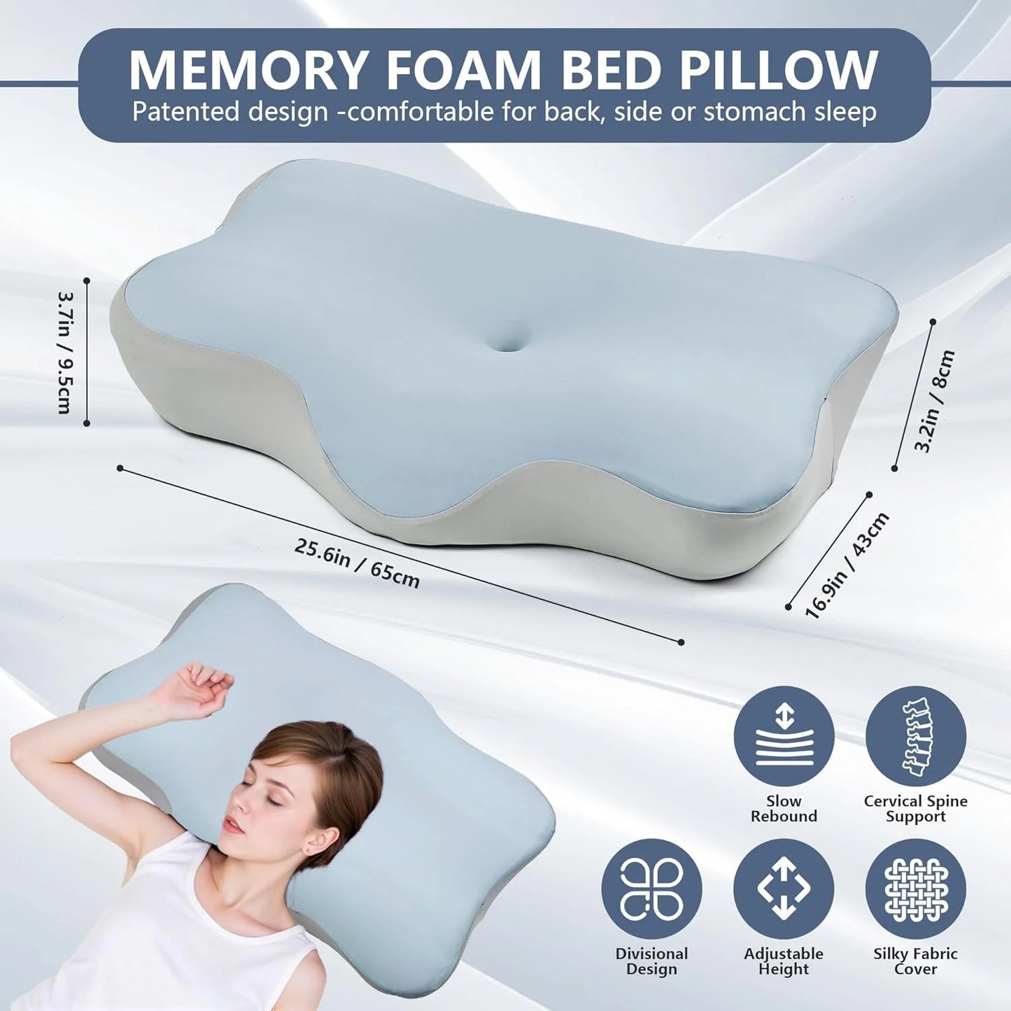 Orthopedic Memory Foam Neck Pillow