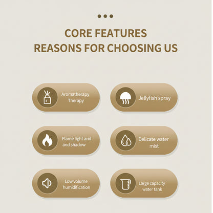 List of core features for choosing a product on a beige background