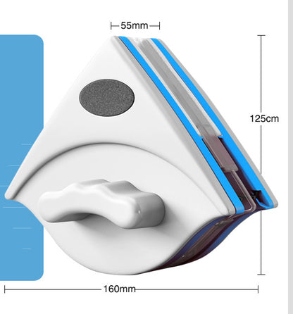 Window cleaning tool with measurements on a white background