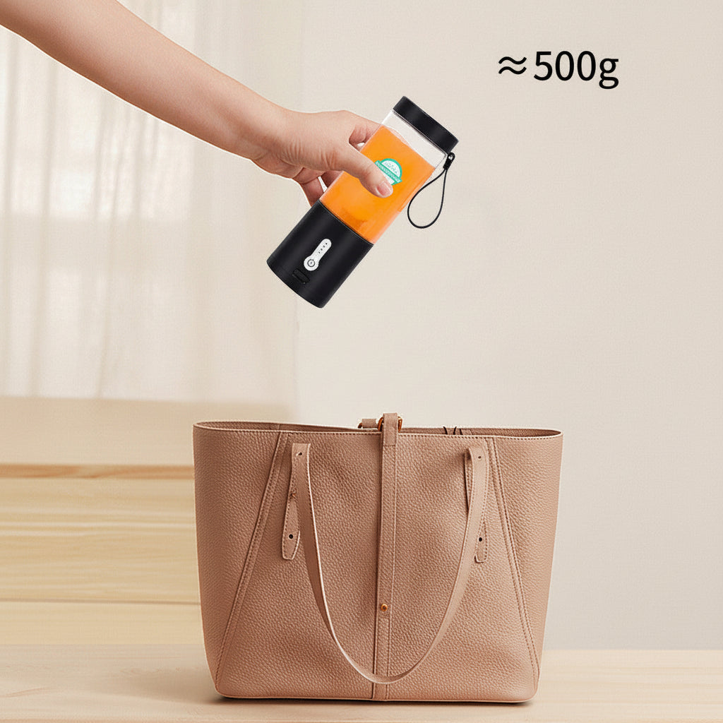 Hand holding a portable device over a tote bag with a weight indication.