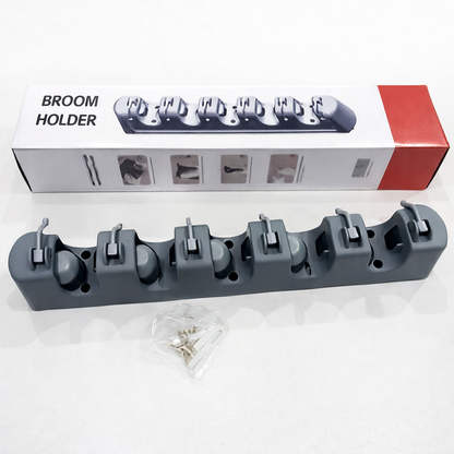 Wall-Mounted Broom & Mop Holder